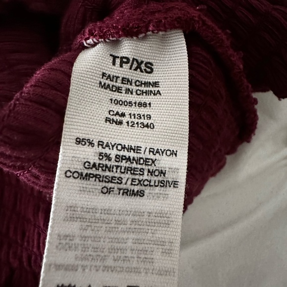 Burgundy Garage top. Only worn a few times. Great condition. - Picture 2 of 3